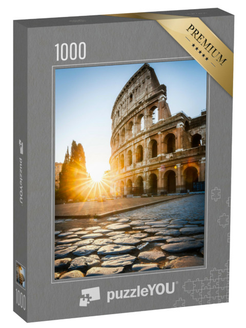 Puzzle de 1000 pièces « Lever de soleil sur le Colisée à Rome, Italie »