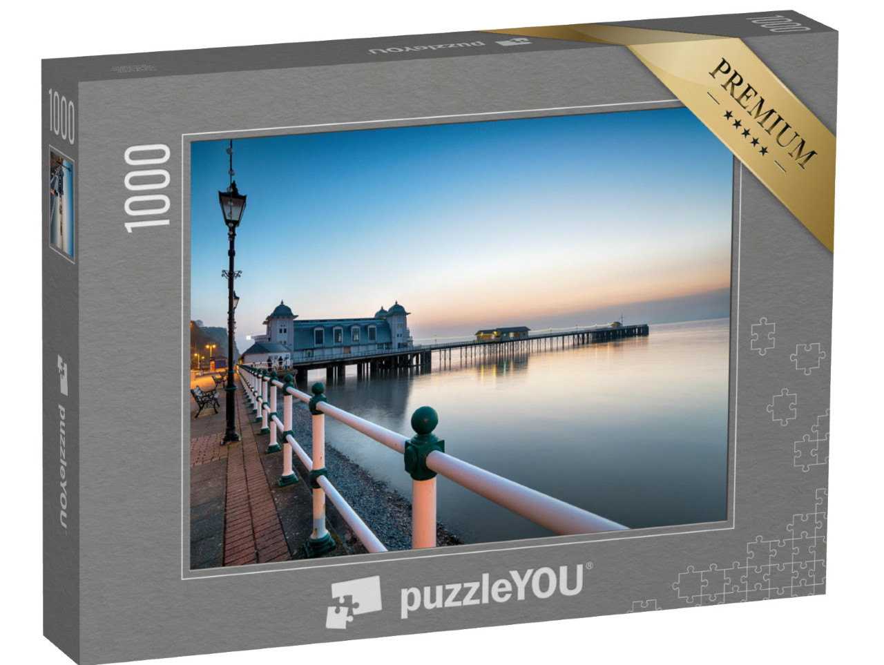 Puzzle de 1000 pièces « A l'aube sur la jetée de Penarth près de Cardiff, Pays de Galles »