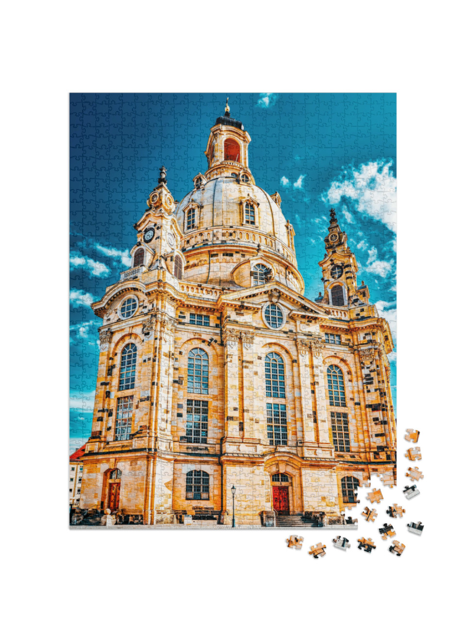 Puzzle de 1000 pièces « L'église Frauenkirche à Dresde, Allemagne »