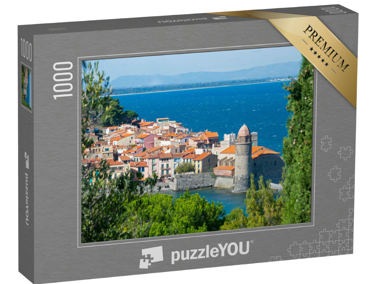 Puzzle de 1000 pièces « Collioure, station balnéaire du sud de la France, Méditerranée »