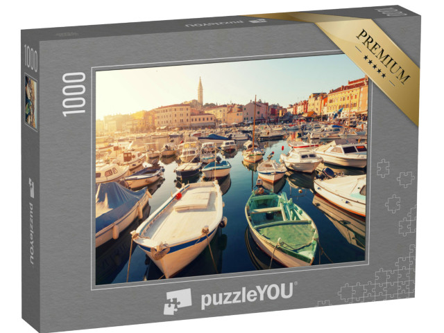 Puzzle de 1000 pièces « La ville médiévale de Rovinj au coucher du soleil, Croatie »