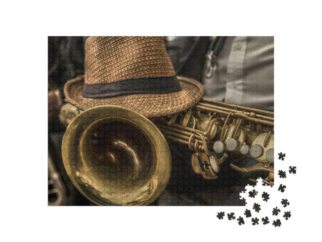 Puzzle de 1000 pièces « Impression avec saxophone »