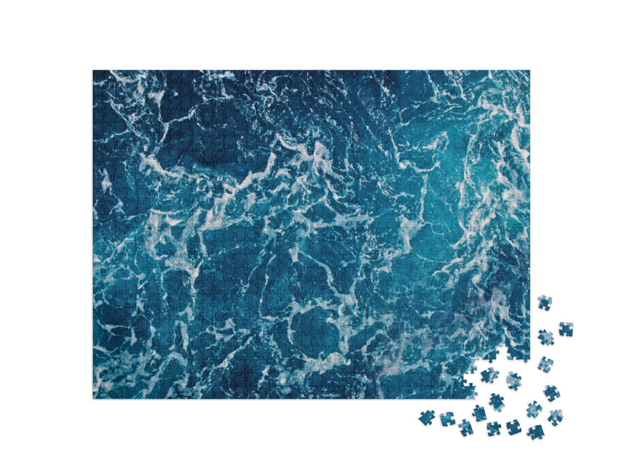 Puzzle de 1000 pièces « Vue aérienne d'une surface d'eau de mer »