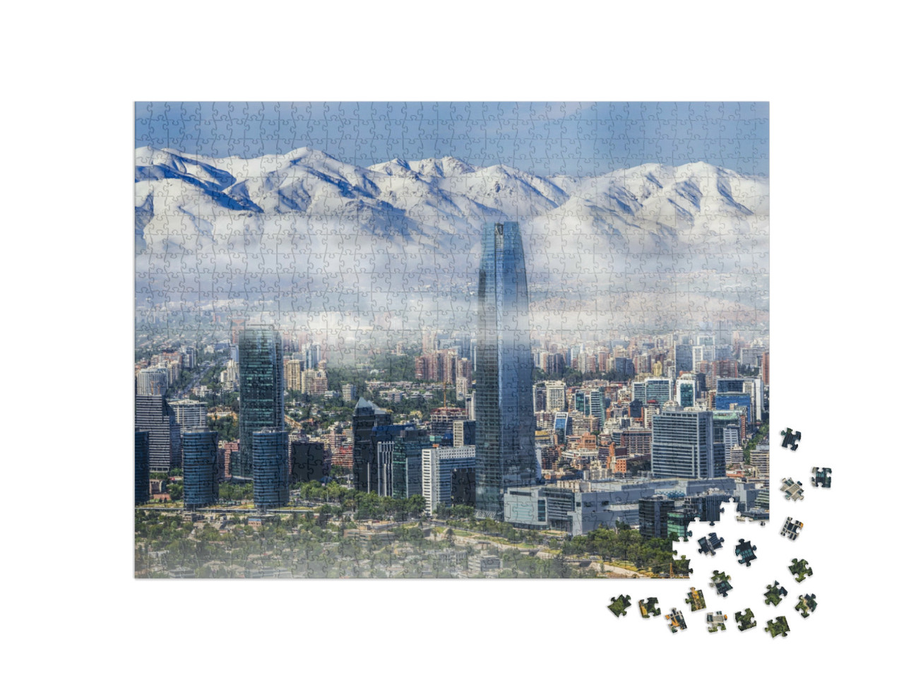 Puzzle de 1000 pièces « Gratte-ciel de Santiago, Chili »