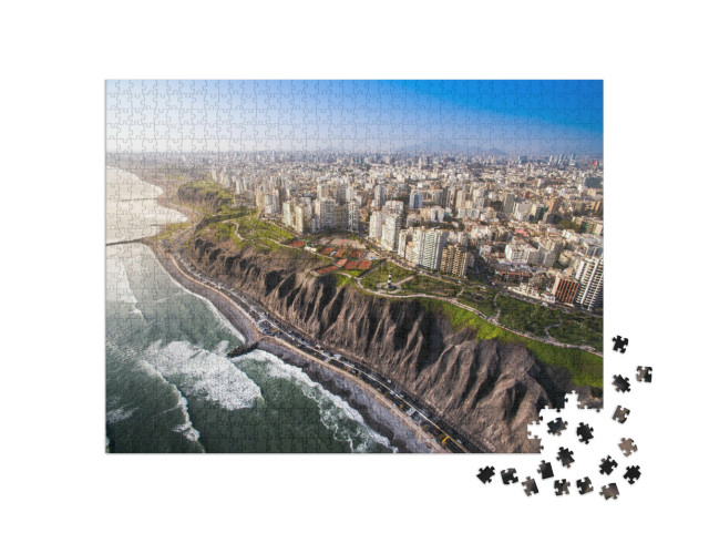 Puzzle de 1000 pièces « Vue panoramique de Lima depuis Miraflores, Pérou »