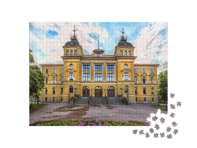 Puzzle de 1000 pièces « Hôtel de ville pittoresque de Oulu, Finlande »