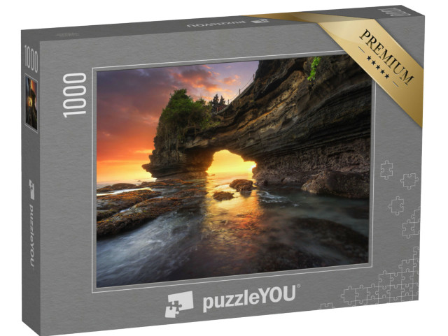 Puzzle de 1000 pièces « Sonnenuntergang bei Batu Bolong und Tanah Lot, Bali, Indonésie »