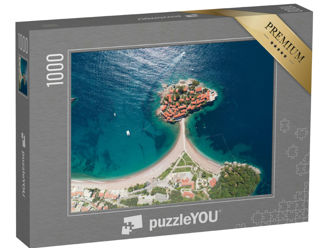 Puzzle de 1000 pièces « Île de Sveti Stefan à Budva, Monténégro »