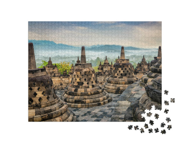 Puzzle de 1000 pièces « Temple bouddhiste, Java centre, Indonésie »