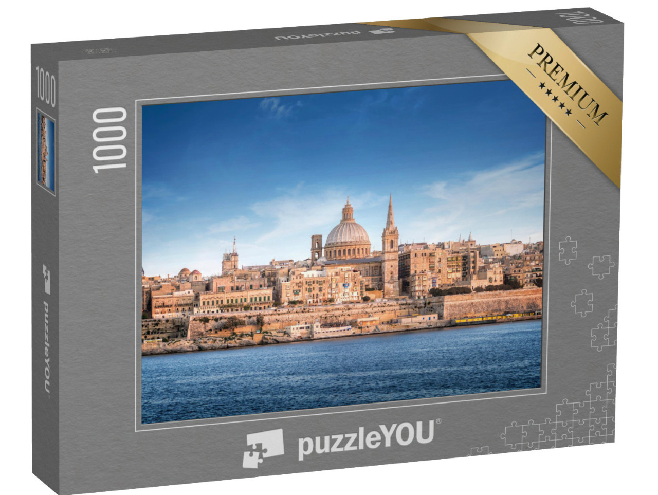 Puzzle de 1000 pièces « L'horizon de La Valette avec la cathédrale Saint-Paul »