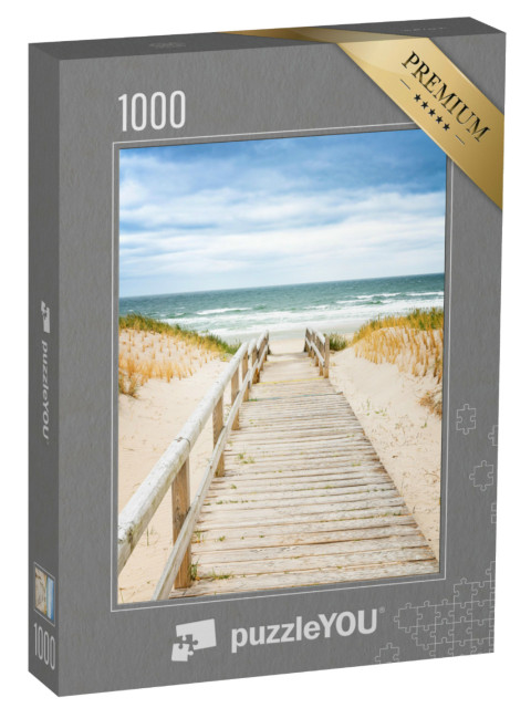 Puzzle de 1000 pièces « Chemin piétonnier sur une dune à Sylt, Frise du Nord »