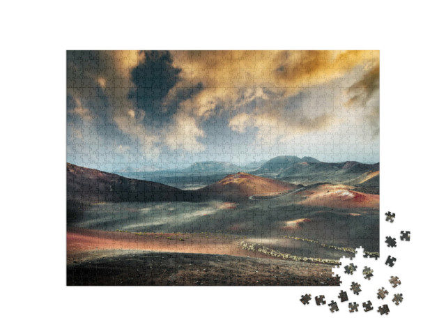 Puzzle de 1000 pièces « Parc national de Timanfaya à Lanzarote, îles Canaries »