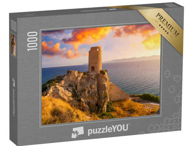 Puzzle de 1000 pièces « Torre del Prezzemolo, une ancienne tour côtière à Cagliari, Sardaigne, Italie »