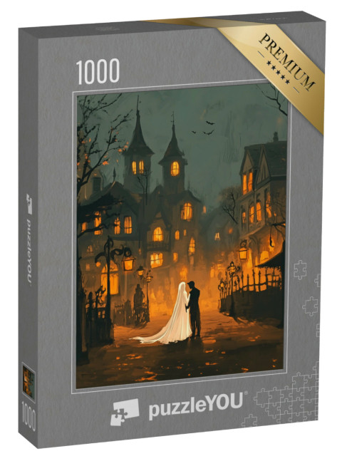 Puzzle de 1000 pièces « Mariage dans un château hanté »