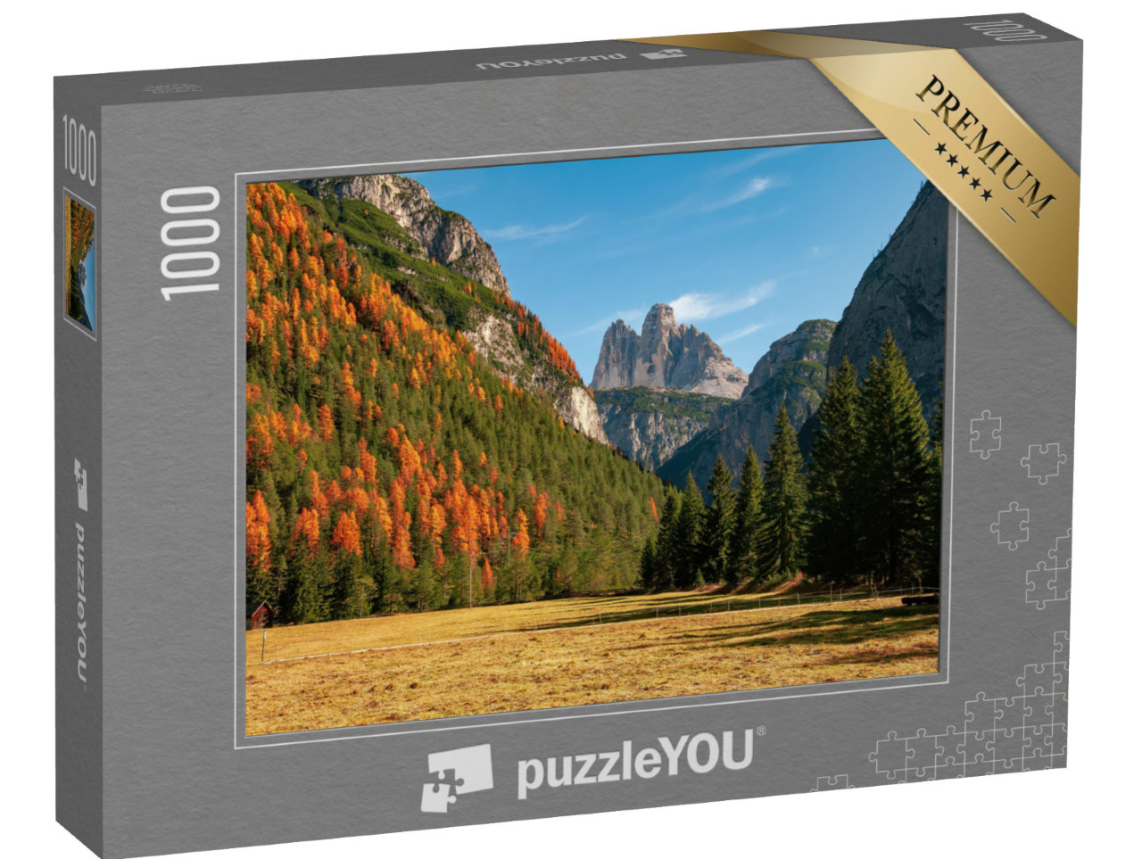 Puzzle de 1000 pièces « Les Trois Cimets en automne, Dolomites, Italie »