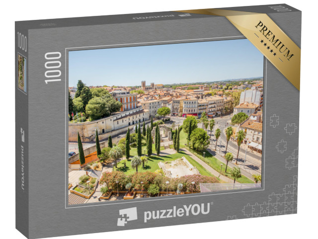 Puzzle de 1000 pièces « Vieille ville de Montpellier par temps ensoleillé dans la région Occitanie »