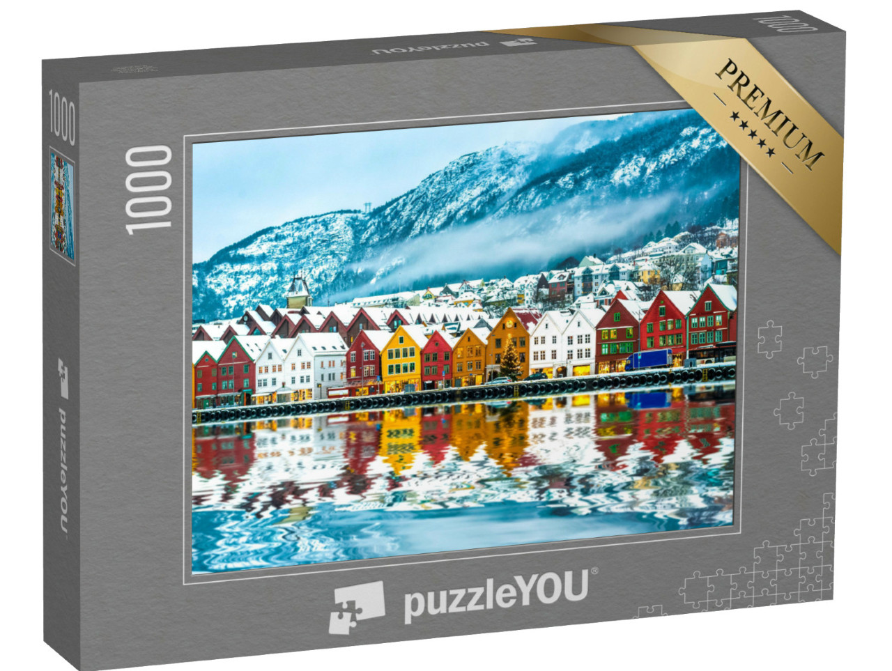 Puzzle de 1000 pièces « Vue sur Bergen, Norvège »