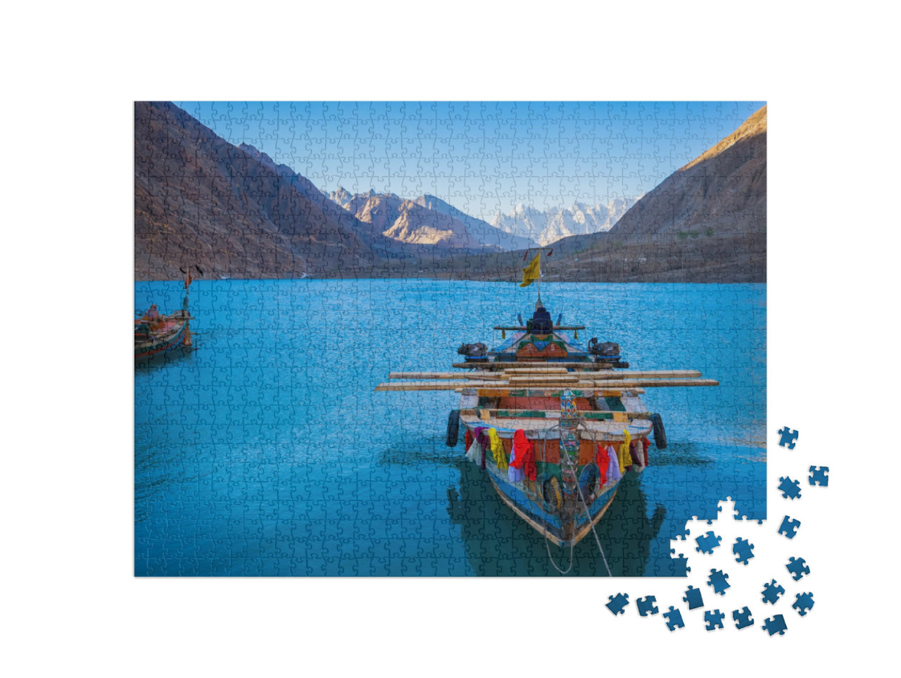 Puzzle de 1000 pièces « Lac Attabad au nord du Pakistan »