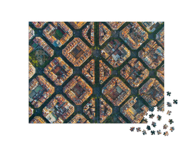 Puzzle de 1000 pièces « Paysage urbain de Barcelone »