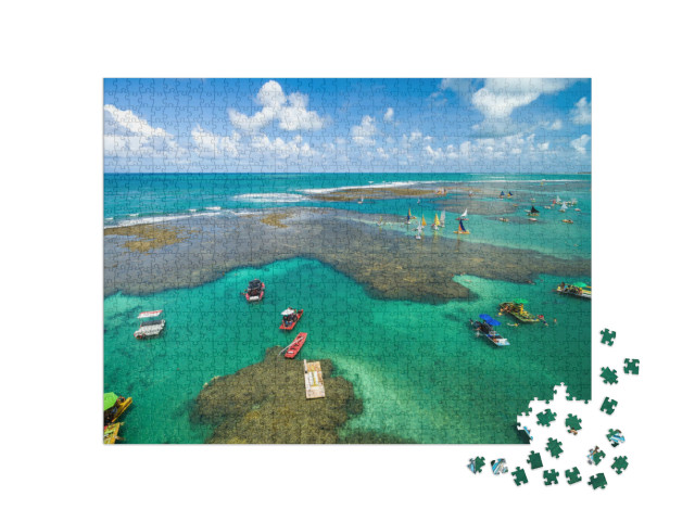 Puzzle de 1000 pièces « Luftaufnahme von Porto de Galinhas, Pernambuco, Brésil »