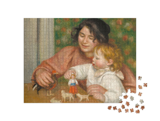 Puzzle de 1000 pièces « Auguste Renoir - Enfant aux jouets, Gabrielle et le fils de l'artiste »