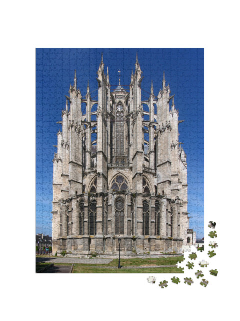 Puzzle de 1000 pièces « Contreforts gothiques autour de l'abside de la cathédrale de Beauvais en France »