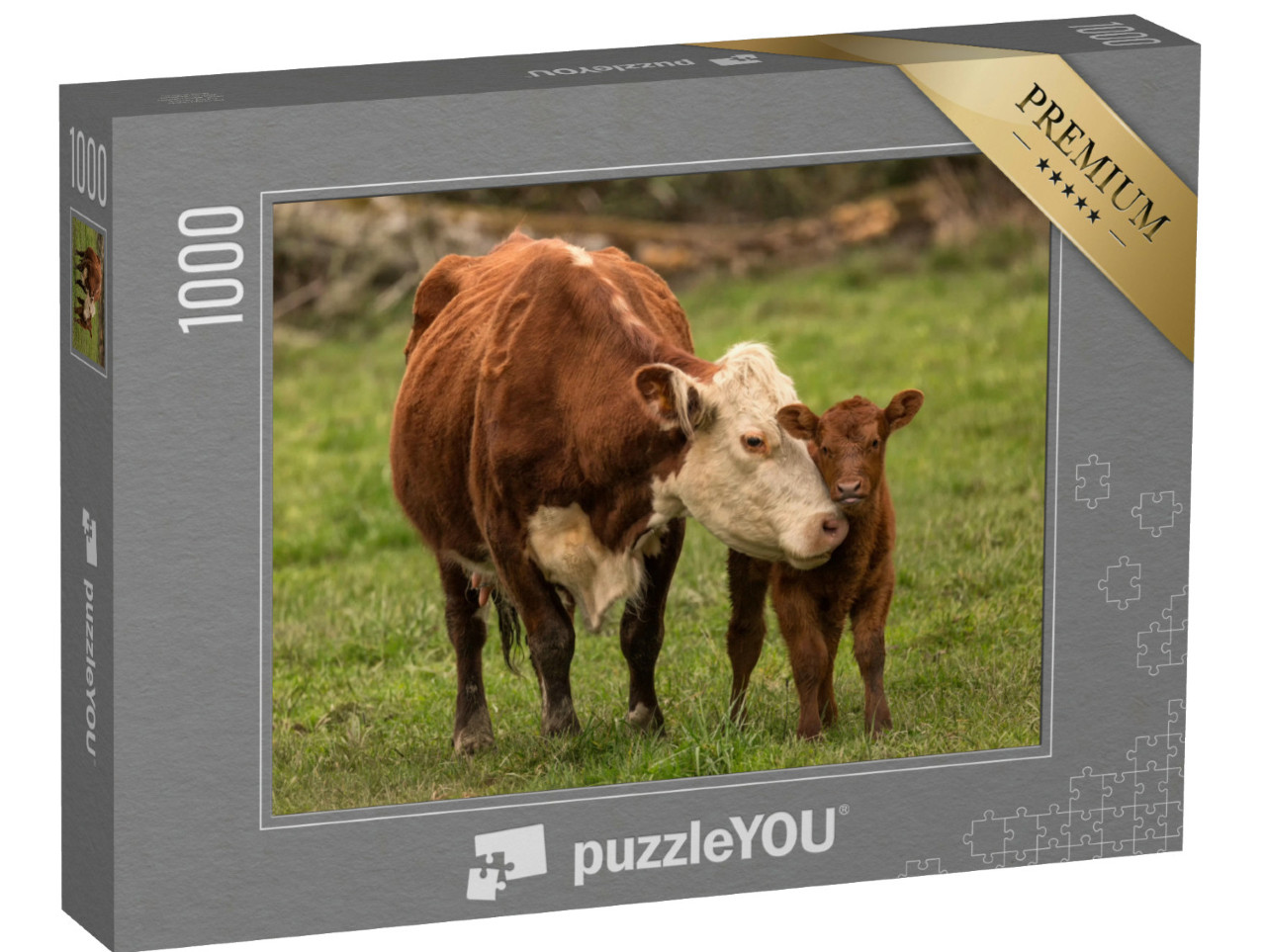 Puzzle de 1000 pièces « Vache mère et veau »