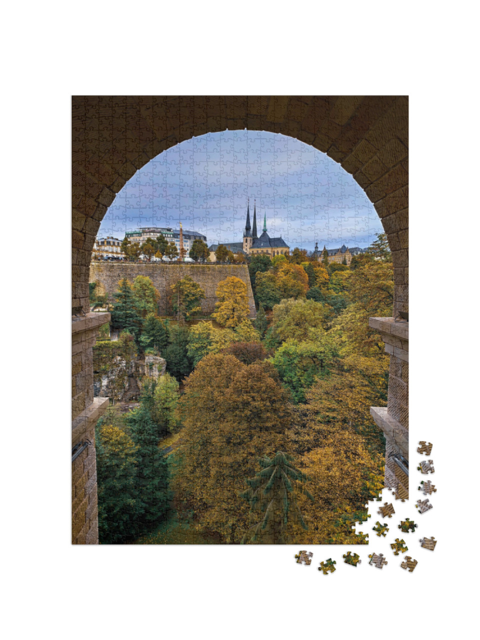 Puzzle de 1000 pièces « Vue de la Passerelle sur Luxembourg »