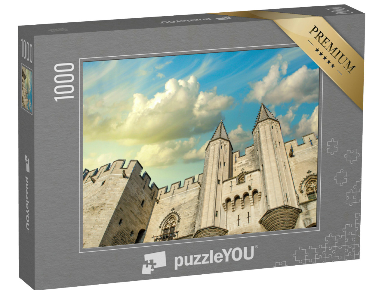 Puzzle de 1000 pièces « Le Palais des Papes d'Avignon, patrimoine mondial de l'Unesco dans le sud de la France »