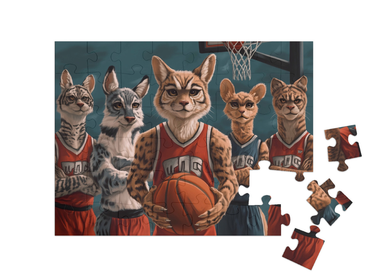 Puzzle de 48 pièces « Wildcats – les champions de basket-ball »