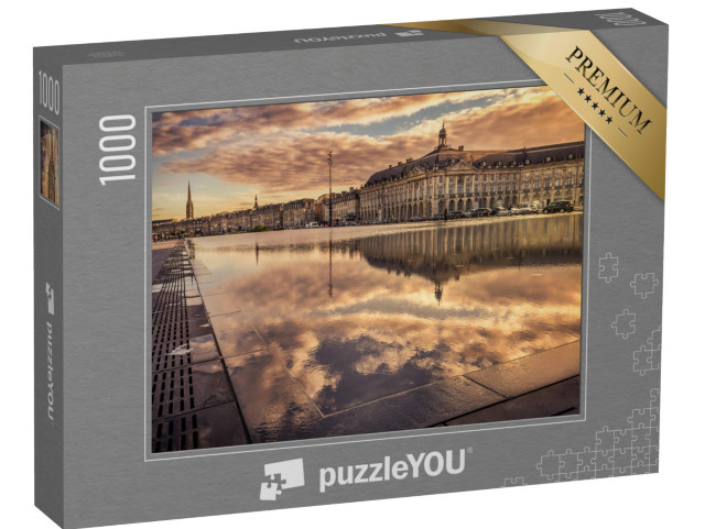 Puzzle de 1000 pièces « Coucher de soleil sur la place de Bordeaux (France) »