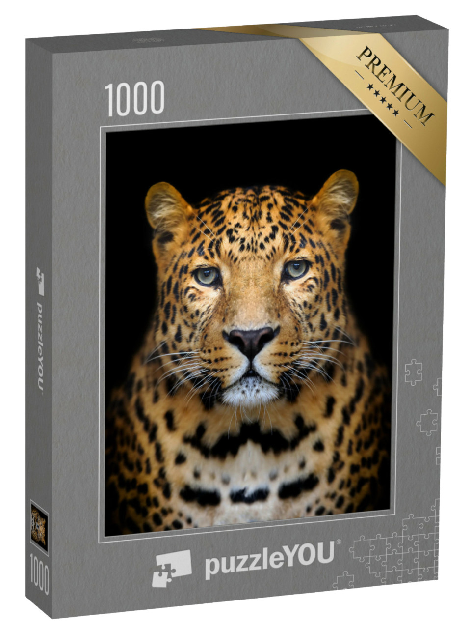 Puzzle de 1000 pièces « Gros plan sur un léopard »