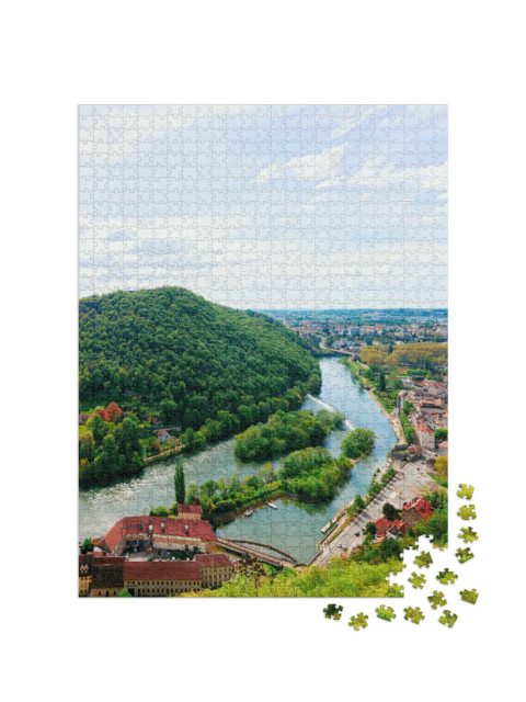 Puzzle de 1000 pièces « Citadelle de Besançon et rivière du Doubs dans la région Bourgogne Franche-Comté »