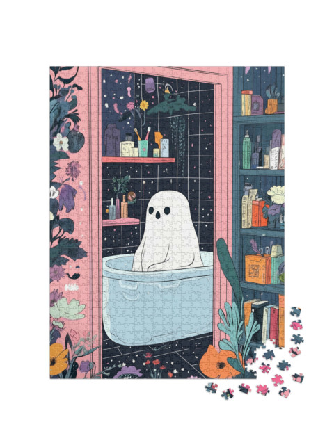 Puzzle de 1000 pièces « Fantôme dans la baignoire »