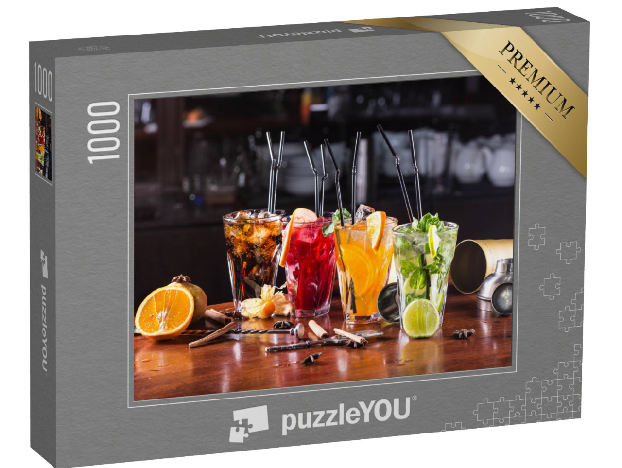 Puzzle de 1000 pièces « Des cocktails aux couleurs vives »