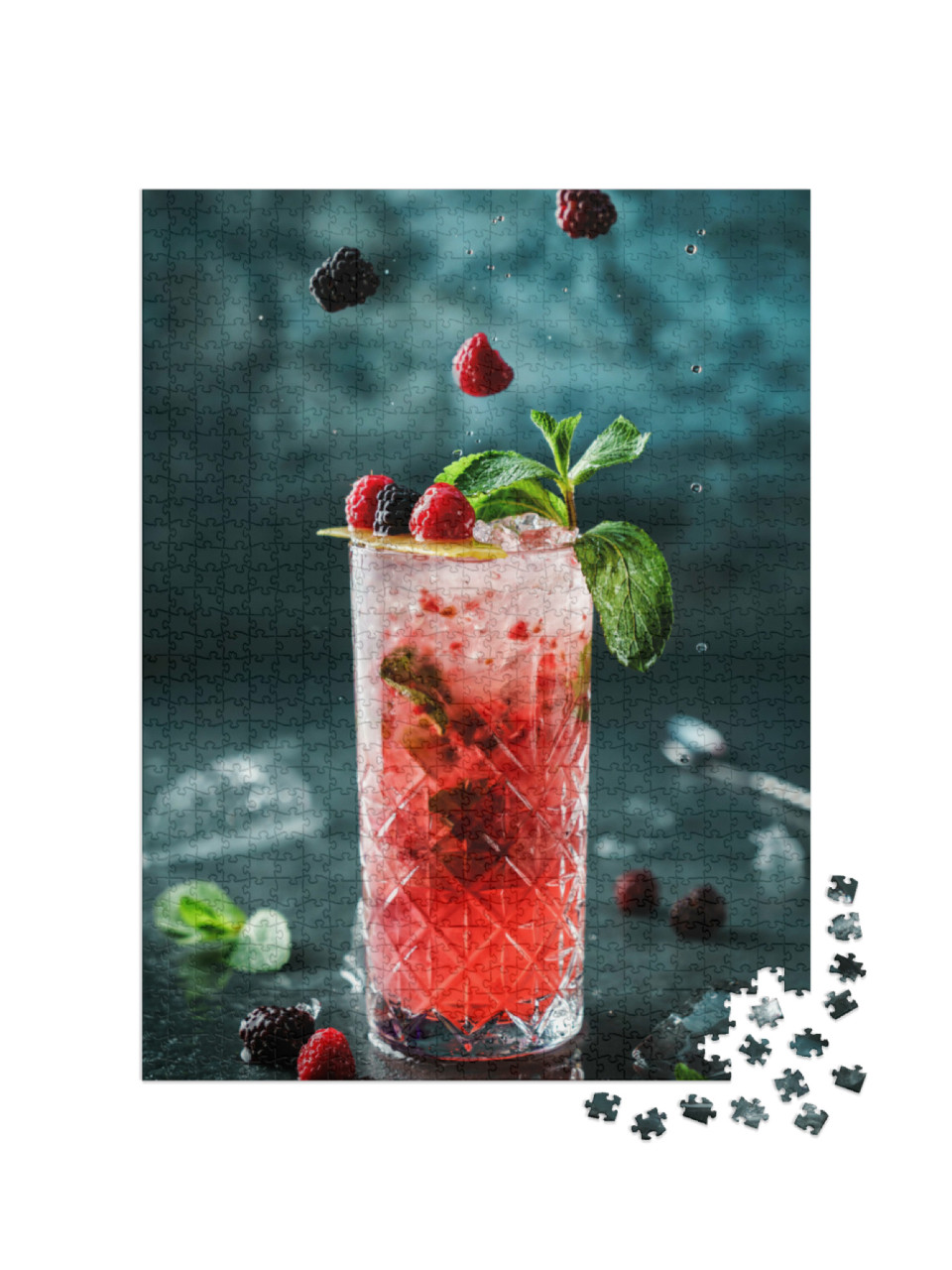 Puzzle de 1000 pièces « Fraîchement préparés, ces fruits : Un cocktail estival de baies »