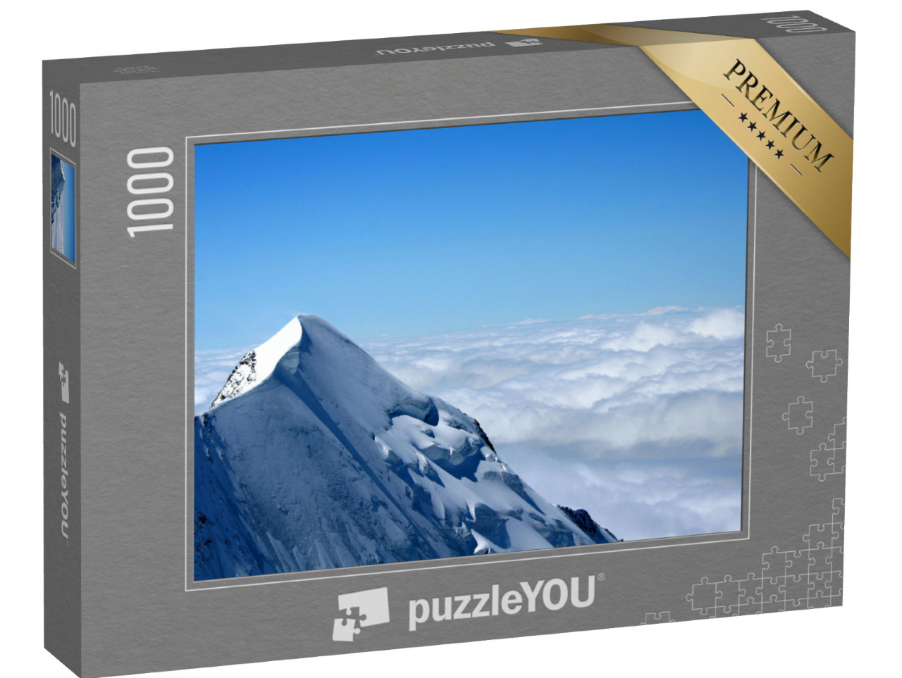 Puzzle de 1000 pièces « Crête de montagne sur la voie d'escalade du Mont-Blanc dans les Alpes françaises, France. »