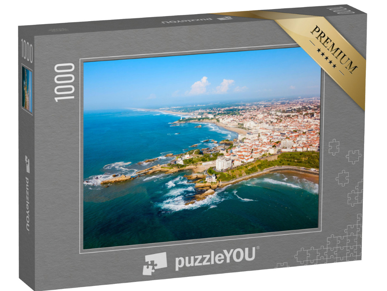 Puzzle de 1000 pièces « Biarritz vue panoramique depuis les airs »