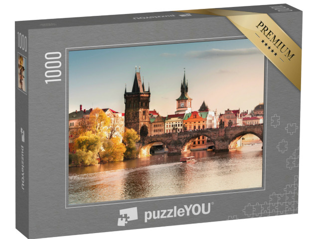 Puzzle de 1000 pièces « Pont Charles au coucher du soleil, Prague, République tchèque »