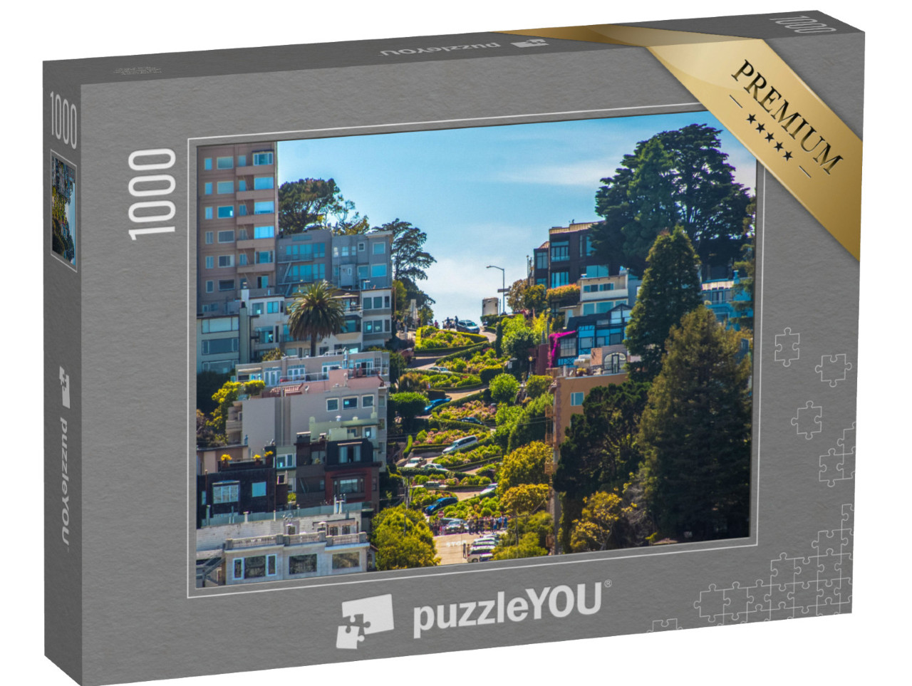 Puzzle de 1000 pièces « Célèbre Lombard Street, San Francisco, Californie, États-Unis »