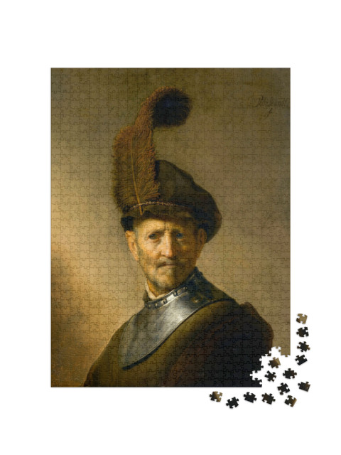 Puzzle de 1000 pièces « Rembrandt - Un vieil homme en costume militaire »