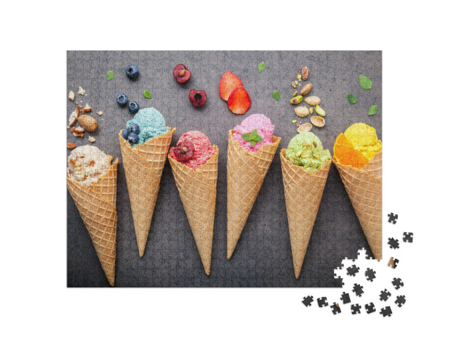Puzzle de 1000 pièces « Glaces en cornet »