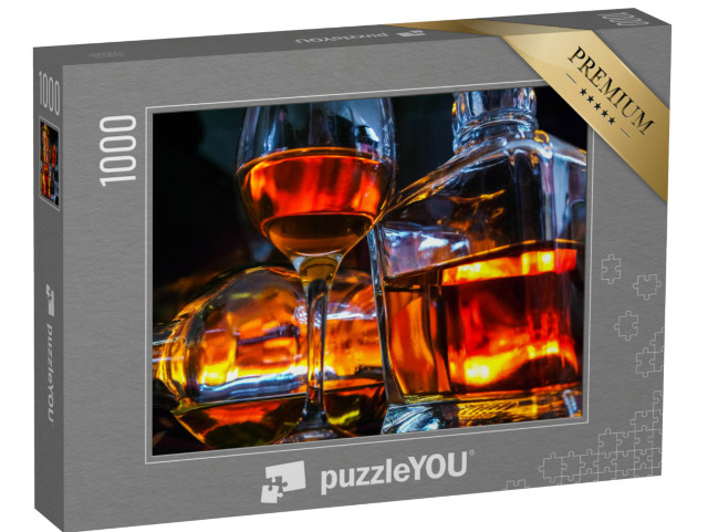 Puzzle de 1000 pièces « Boisson alcoolisée avec feu ouvert »