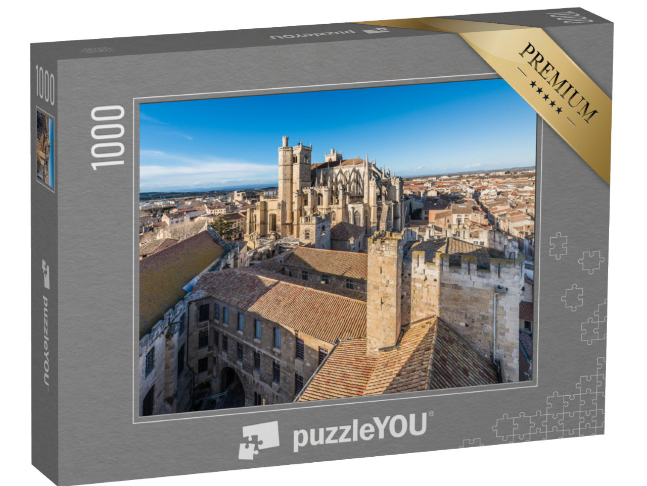 Puzzle de 1000 pièces « Cathédrale Saint Just et Saint Pasteur à Narbonne, Languedoc-Roussillon-Midi-Pyrénées, France »