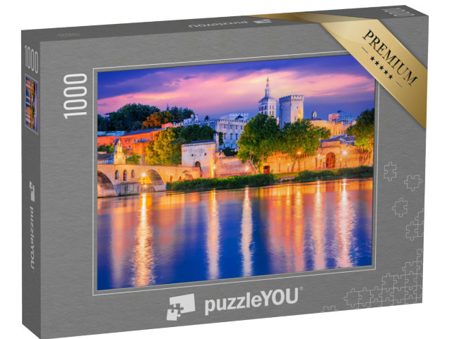 Puzzle de 1000 pièces « Avignon, France - Célèbre cité papale médiévale sur le Rhône, Provence. »
