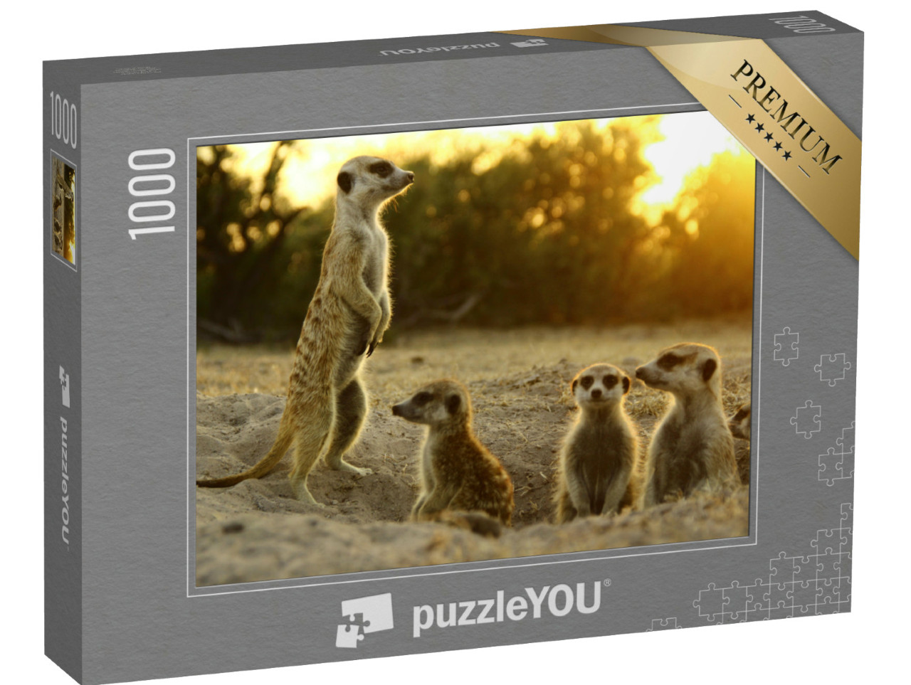 Puzzle de 1000 pièces « Suricates dans leur habitat naturel »