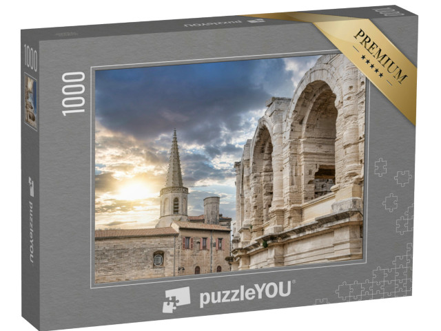 Puzzle de 1000 pièces « Détail des arcs des arènes d'Arles en France »