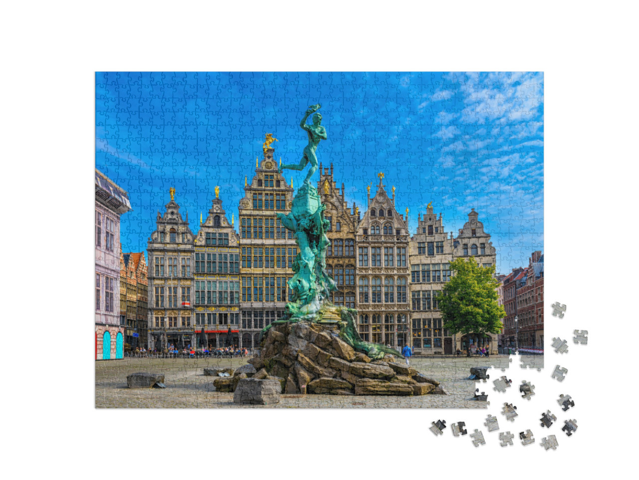 Puzzle de 1000 pièces « Le Grand Marché d'Anvers , Belgique »