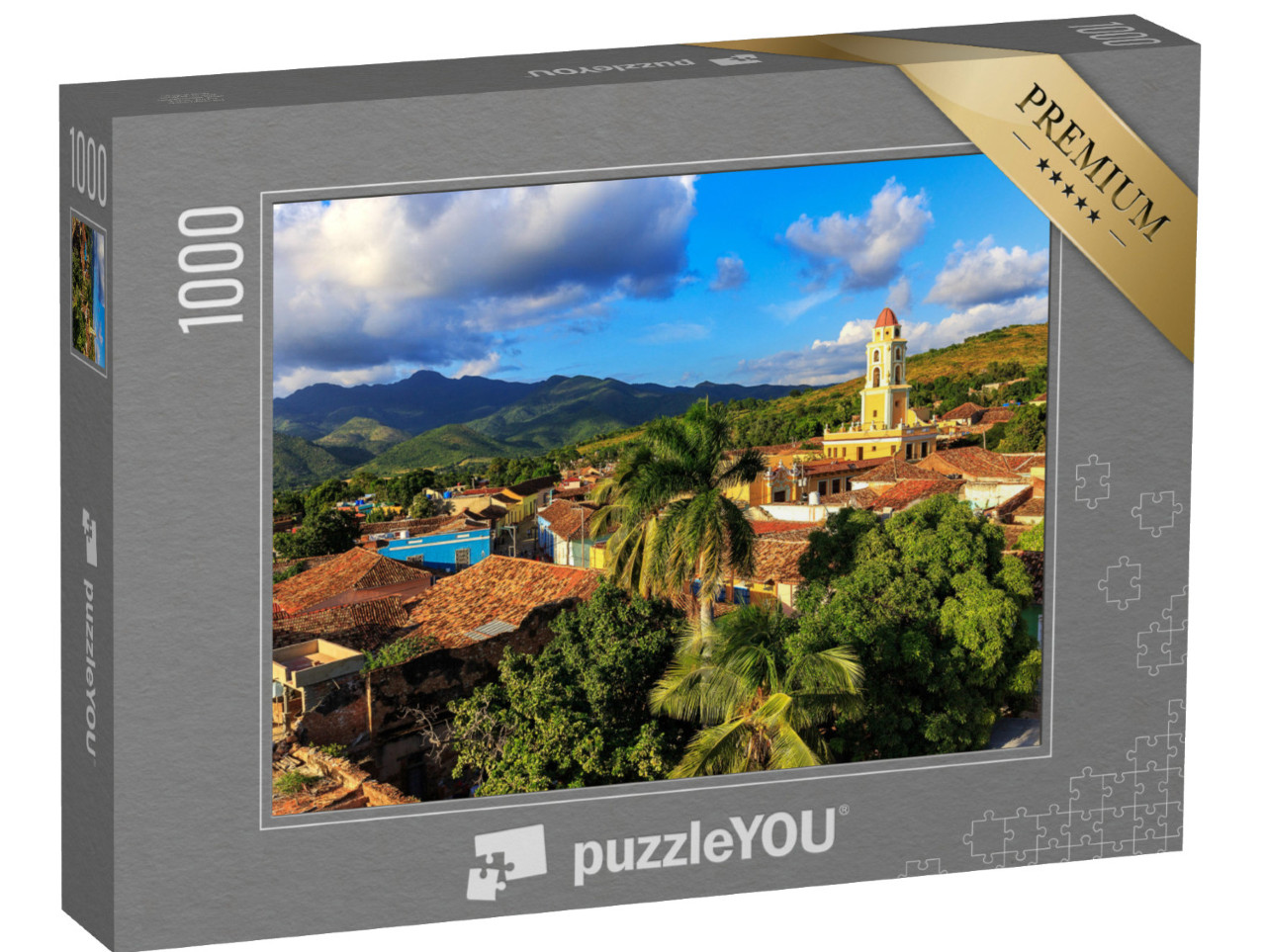 Puzzle de 1000 pièces « Vue sur la ville de Trinidad à Cuba »