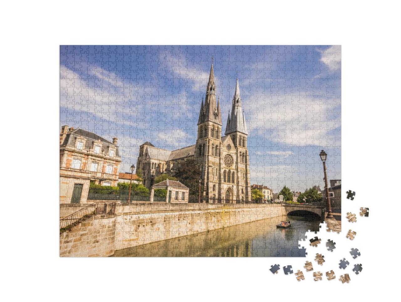 Puzzle de 1000 pièces « Notre-Dame-en-Vaux, une église catholique romaine à Châlons-en-Champagne »